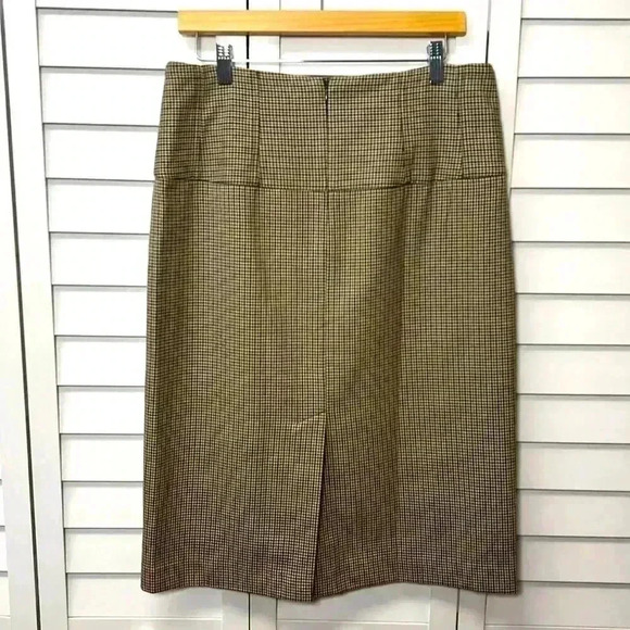 Grace Elements Houndstooth Belted Pencil Skirt Size 10 Brown, Black & Khaki - Picture 5 of 10